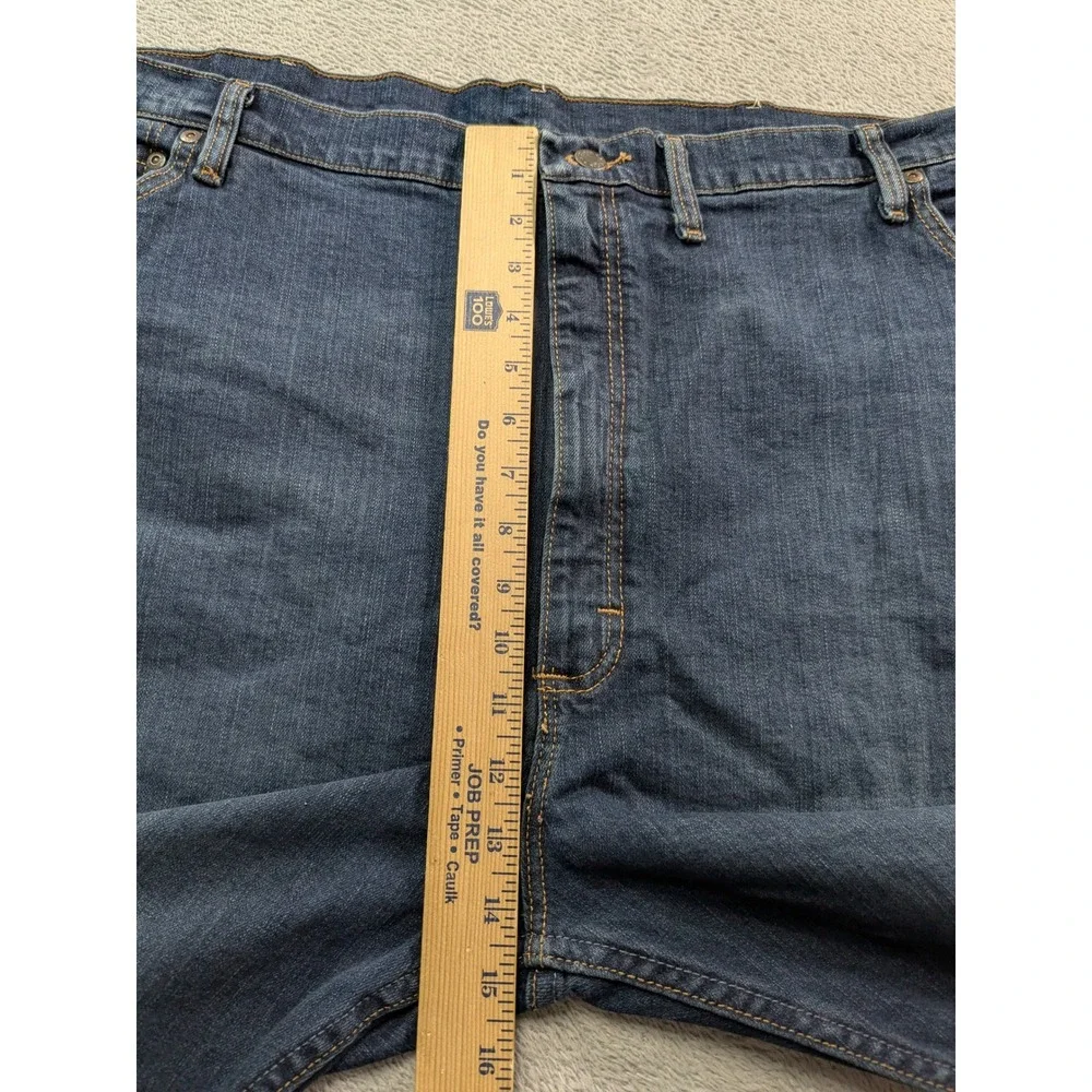 Wrangler Premium Quality Mens 46x32 Straight Fit Jeans Dark Wash 9KRGXMD